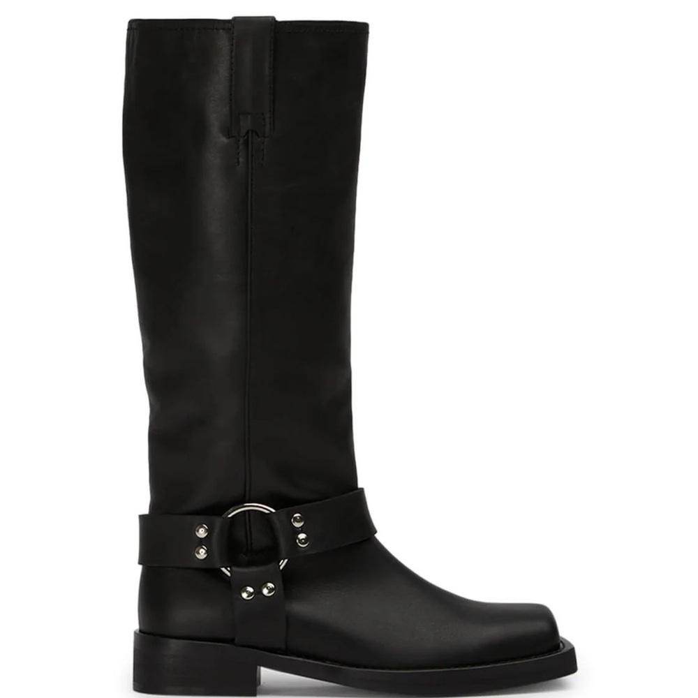 TONY BIANCO, BIKER BLACK WAX CALF BOOT Size 8 BRAND NEW, NEVER WORN.